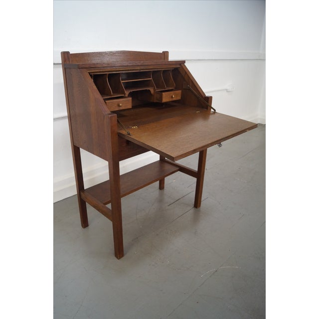 Antique Mission Oak Slant Front Writing Desk Chairish