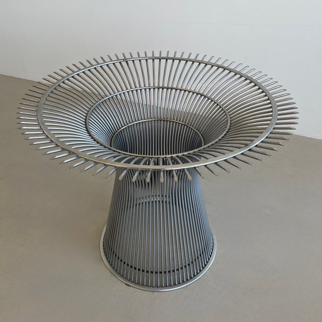 Mid-Century Modern Round Warren Platner Dining Table with Stone Top by Warren Platner for Knoll International, 1969 For Sale - Image 3 of 9