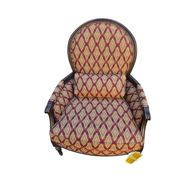 1990s 1990s Ethan Allen Custom Suzette Bergere Lounge Chair French Living Room Armchair For Sale - Image 5 of 14