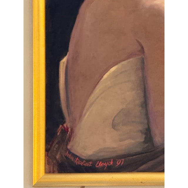 Contemporary Mid 20th Century “A Lady at the Theater” by John Robert Lloyd For Sale - Image 3 of 4