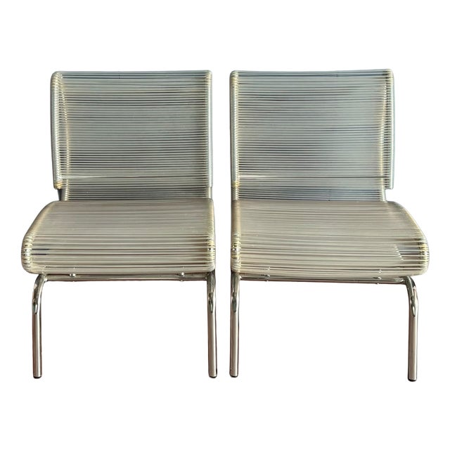 Hydra Plastic Rope Chairs by Roberto Semprini for Sintesi, Italy, 1990s, Set of 2 For Sale