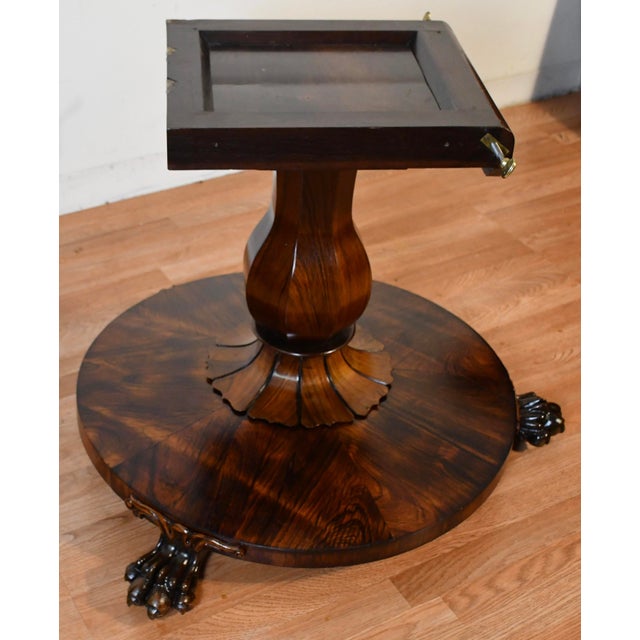 1840s Antique English Victorian Rosewood Tilt Top Table / Center Table For Sale - Image 17 of 17