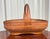Vintage Hunan Products Handwoven Bamboo Basket With Handle, Made in China, Original Label For Sale - Image 9 of 11