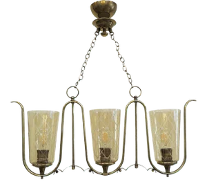 1950s Mid-Century French Horizontal Chandelier in the Style of Jean Royere