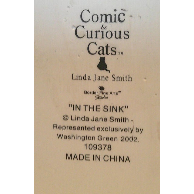 Stone "Cat in the Sink" Comic and Curious Cats Linda Jane Smith Vintage 2002 For Sale - Image 7 of 12
