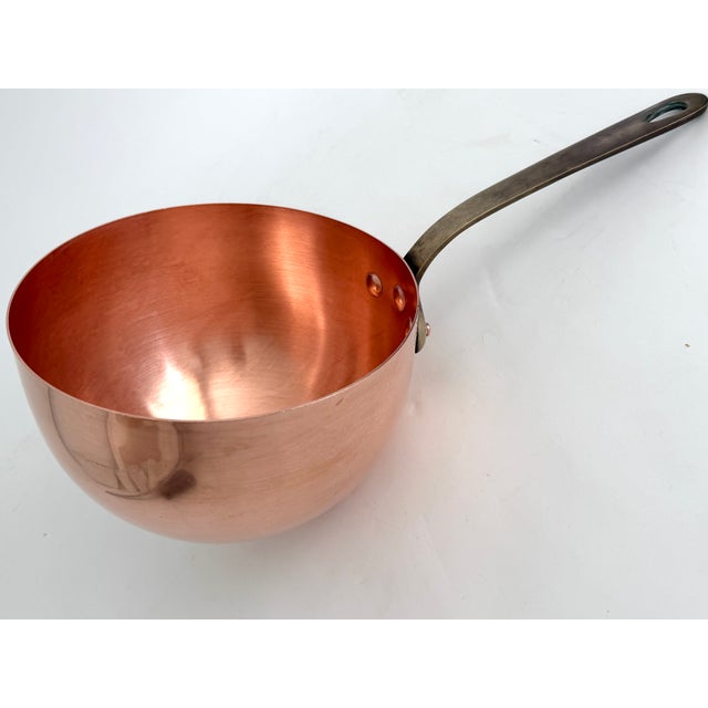 French Provincial E. Dehillerin Paris Copper Zabaglione Pot For Sale - Image 3 of 9