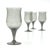 Cool Grey Tulip Shaped Aperitif Glasses - Set of 4. A gorgeous set of mid-century cool grey translucent short stemmed...