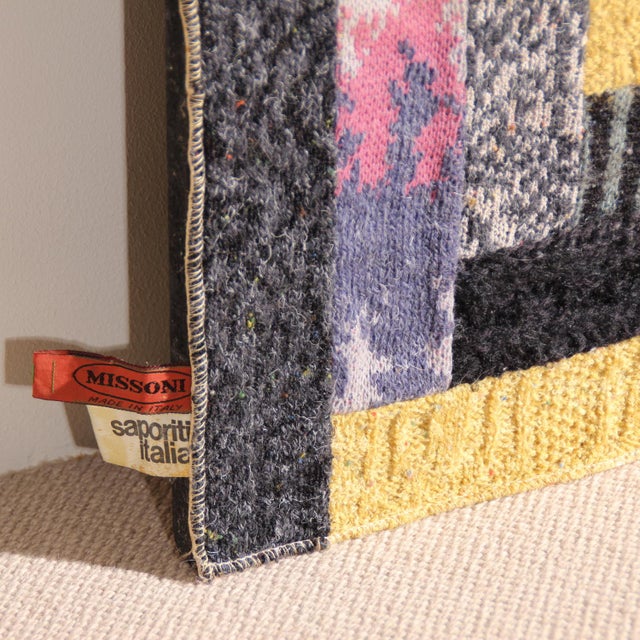 Large Hand-Signed Tapestry from Ottavio Missoni & Giorgio Saporiti, Italy, 1987 For Sale - Image 11 of 17