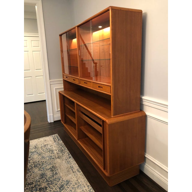 1950s Mid Century Danish Modern Teak China Hutch Chairish