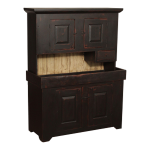 Hand Crafted Primitive Farmhouse Painted Dry Sink Hutch