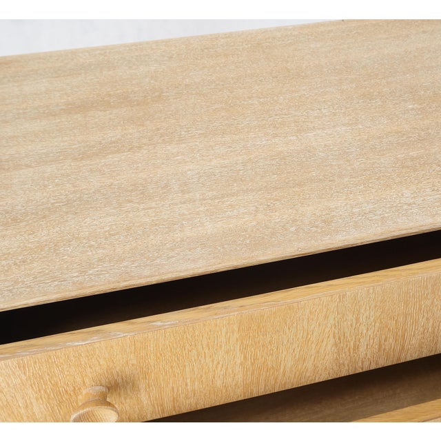 Cerused Oak 4 Drawers Compact Dresser Bachelor Chest Cabinet Mid-Century Modern For Sale - Image 6 of 12