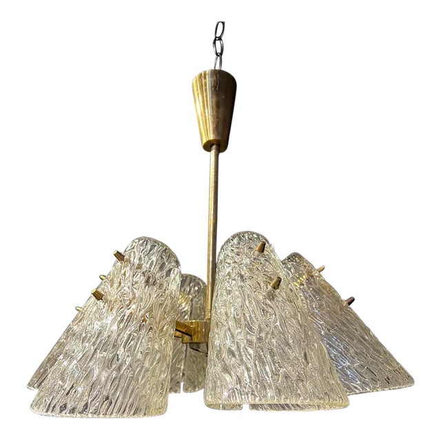 1930’s Barovier Six Lights Chandelier For Sale