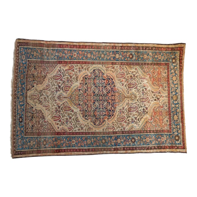 Vintage Fine Distressed Malayer Rug - 4'5" X 6'4" For Sale