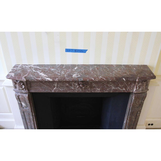 Waldorf Astoria Rouge Royal Marble Mantel For Sale - Image 9 of 13