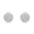 Contemporary 14K White Gold 1/2 Cttw Brilliant-Cut Diamond Halo-Style Cluster Round Button Stud Earrings (H-I Color, I1-I2 Clarity) - 2 Pieces For Sale - Image 3 of 6