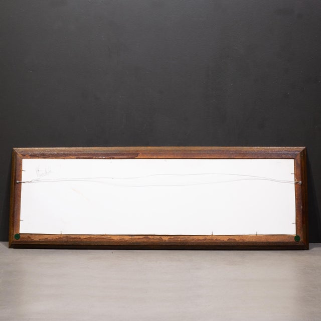 Wood Antique Military Panoramic Photo in Original Walnut Frame c.1910 For Sale - Image 7 of 7