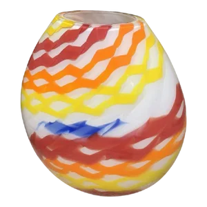 Abstract Vase in Milky White Murano Glass by Simoeng