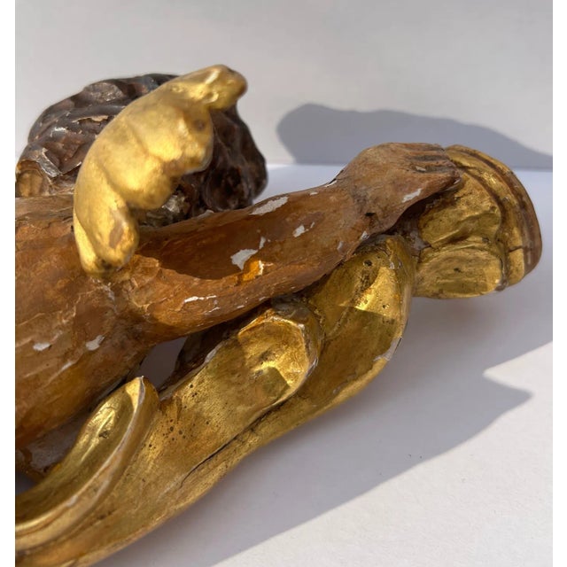 Spanish Painted & Gilt Wood Putti For Sale In Washington DC - Image 6 of 6
