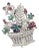 Estate 5.71ct Diamond & Gems Platinum Flower Basket Brooch Pin For Sale