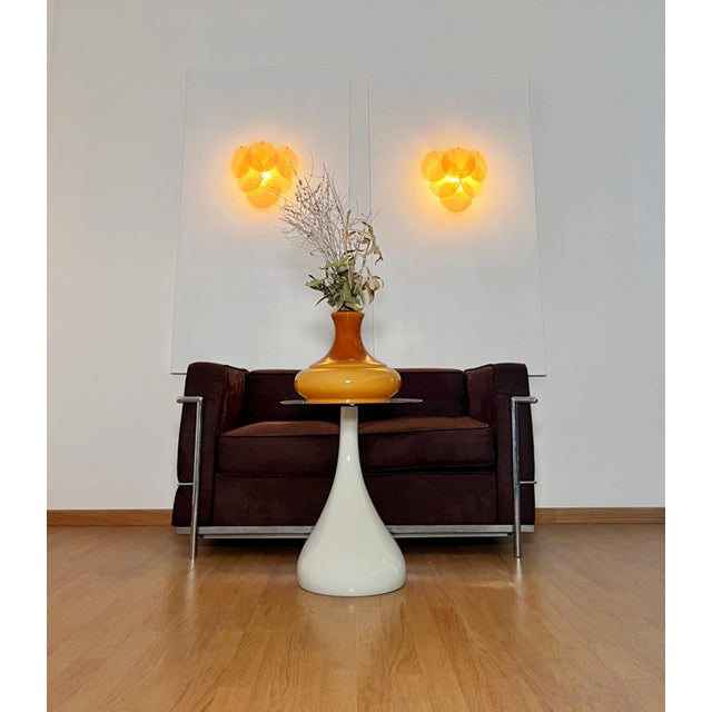 Glass Wall Sconces with Six Alabaster Gold Disks, 1990s, Set of 2 For Sale - Image 11 of 16
