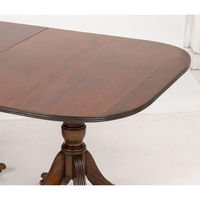Wood Regency Style Mahogany Extending Dining Table For Sale - Image 7 of 18