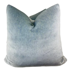 Perennials "Big Softy" in Zephr Indoor/Outdoor Velvet Pillows- a Pair