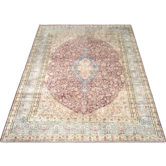 1950s 1950s Persian Kerman Rug For Sale - Image 5 of 7