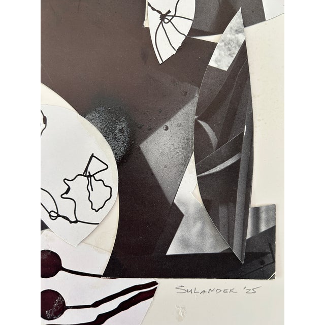 Abstract Original Collage Called “Pieces of Calder” an Exploration of Form and Composition Using Calder’s Fragments For Sale - Image 3 of 3