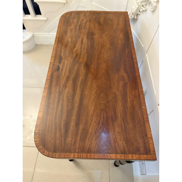 Antique George III Mahogany Inlaid Card Table, 1800 For Sale - Image 9 of 10