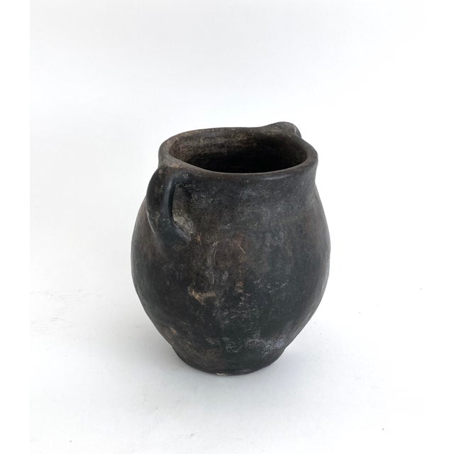 Boho Chic Antique Turkish Yoghurt Pottery Jug For Sale - Image 3 of 10