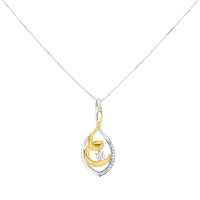 You'll be captivated by this magical style! Swirls of real 10kt gold are linked together, creating an eye-catching...