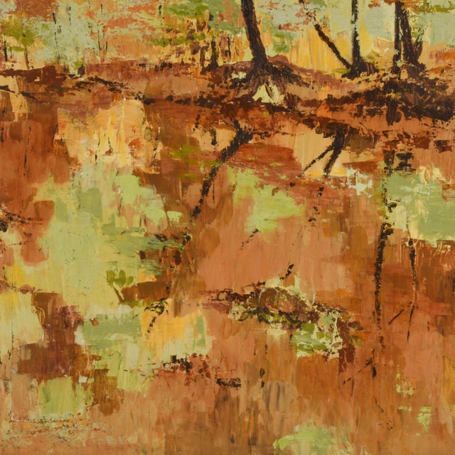 Impressionist Framed Signed "Impression of Autumn" Artwork by G. Cromer For Sale - Image 3 of 12