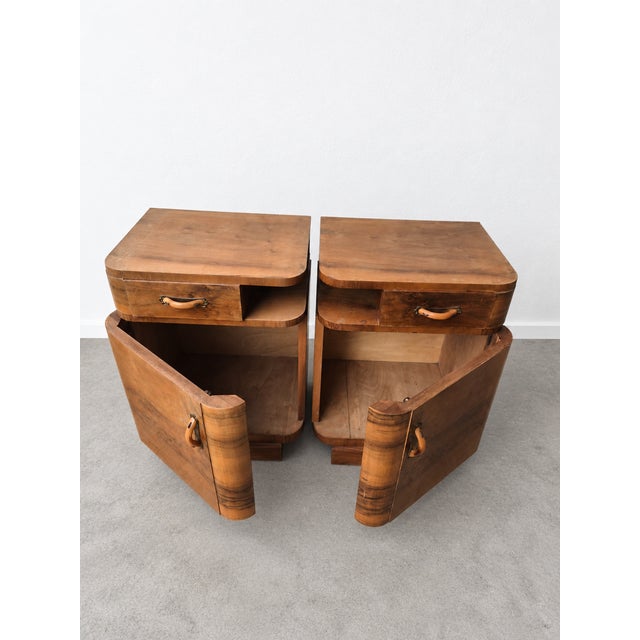 Art Deco Burl Bedside Tables, 1930, Set of 2 For Sale - Image 6 of 10