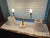 Authentic Jonathan Adler Milano Brass & Carrara Marble 2-Arm Lamp For Sale - Image 9 of 17
