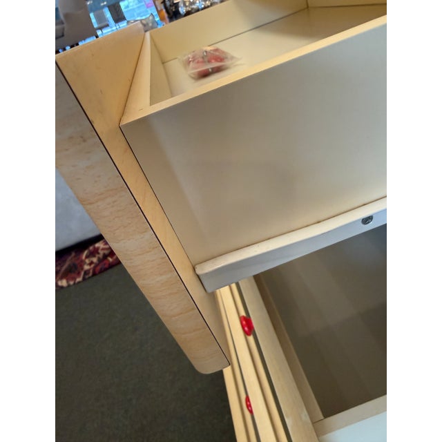 Maple Wood With Red Accents Dressing Armoire For Sale - Image 11 of 12
