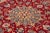 Red Vintage Persian Isfahan Handmade Red Floral Wool Rug For Sale - Image 8 of 10