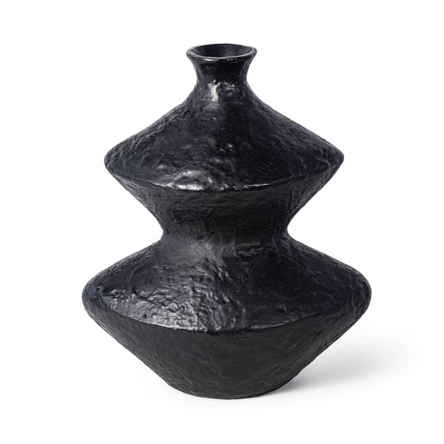 Regina Andrew Poe Metal Vase, Black For Sale In Detroit - Image 6 of 6