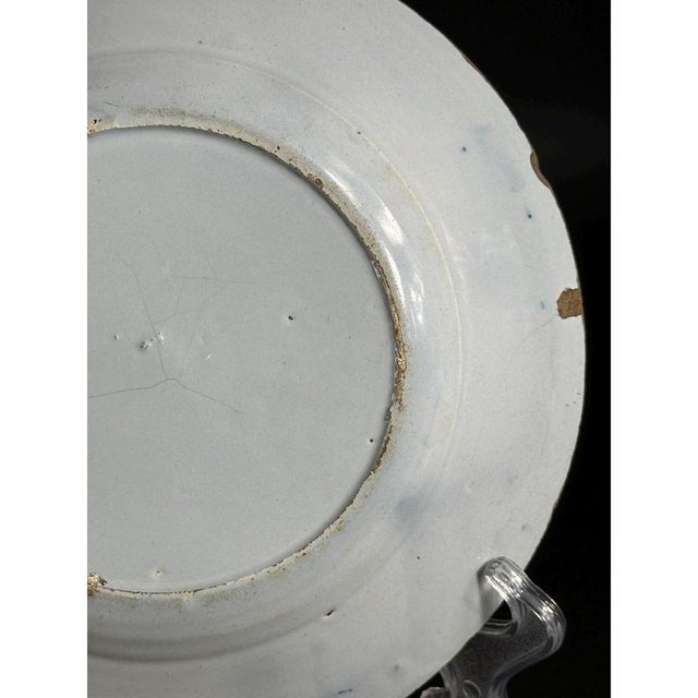 Blue Dutch Delft Charger, 18th Century For Sale - Image 8 of 10