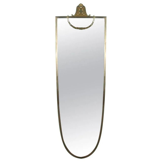 Italian Brass Wall Mirror, 1950s For Sale - Image 13 of 13