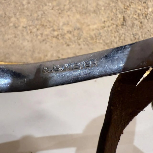 Mid-Century Modern n.s. Meyer Horse Spur Leather Strap Military Buckle Equestrian Tack Vintage For Sale - Image 3 of 8