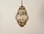 Metal Large Mouth-Blown Murano Amber Glass and Iron Lantern Pendant Light from Seguso, Italy, 1940 For Sale - Image 7 of 18