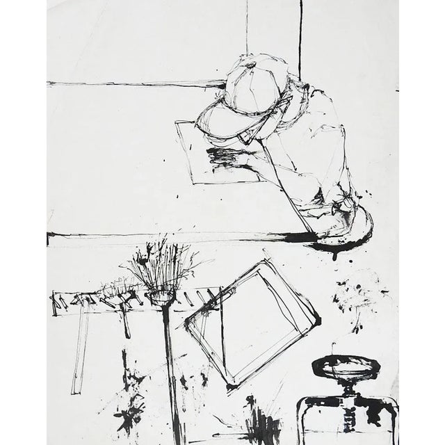 Contemporary Contemporary Pen & Ink Art Studio Study Drawing For Sale - Image 3 of 3