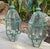 American Pair of Vintage Solid Brass Wall Lanterns – Large Beveled Glass Sconces For Sale - Image 3 of 17