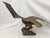 Vintage Solid Brass Eagle Sculpture on Branch Pedestal Base, 19" Wingspan For Sale - Image 10 of 14