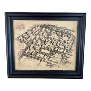 1938 Architectural Rendering of Alfred Easton Poors' Red Hook Houses Brooklyn For Sale