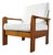 Vintage Pine Wood Armchair, 1960s For Sale