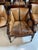 Unusual set of 6 accent chairs Made of mahogany and hide Very well made and near perfect condition! Fabulous, stylish...