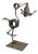 Folk Art Steampunk Welded Metal Stork and Baby Figurine For Sale