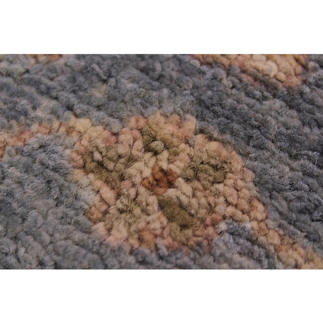 1990s Ziegler Blue/Ivory Wool Runner Rug- 2'8'' X 12'6'' For Sale - Image 5 of 10