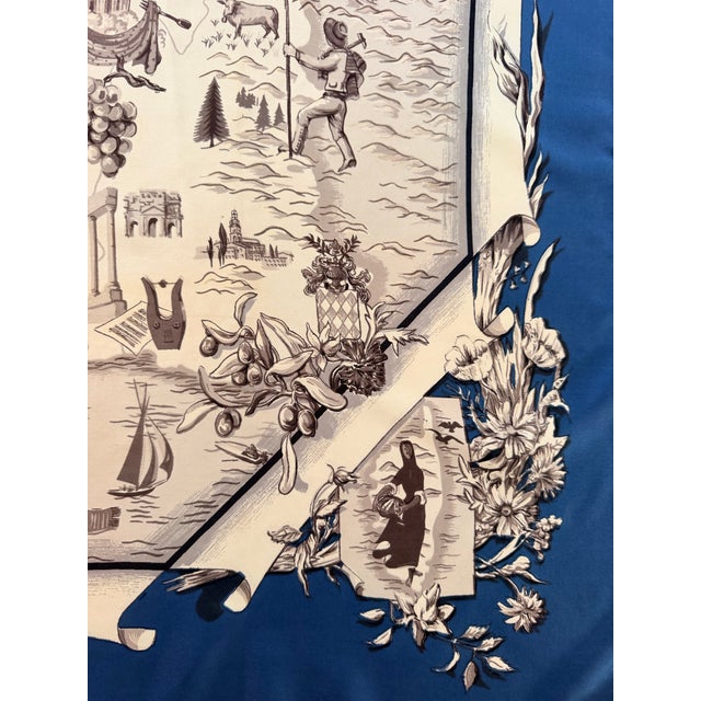 Hermès La France 1959 Silk Scarf Designed by Françoise De La Perriere For Sale - Image 11 of 12